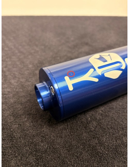 Silencieux KRM 90-110cc alu full bleu foncé (défauts d'aspect)